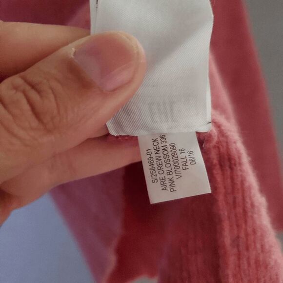 Banana Republic X Filpucci Aire Pink Blossom Fine Italian Yarn Crew Sweater S - Picture 5 of 5